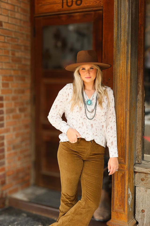 Kathryn Classic Button-Up, Western Elements