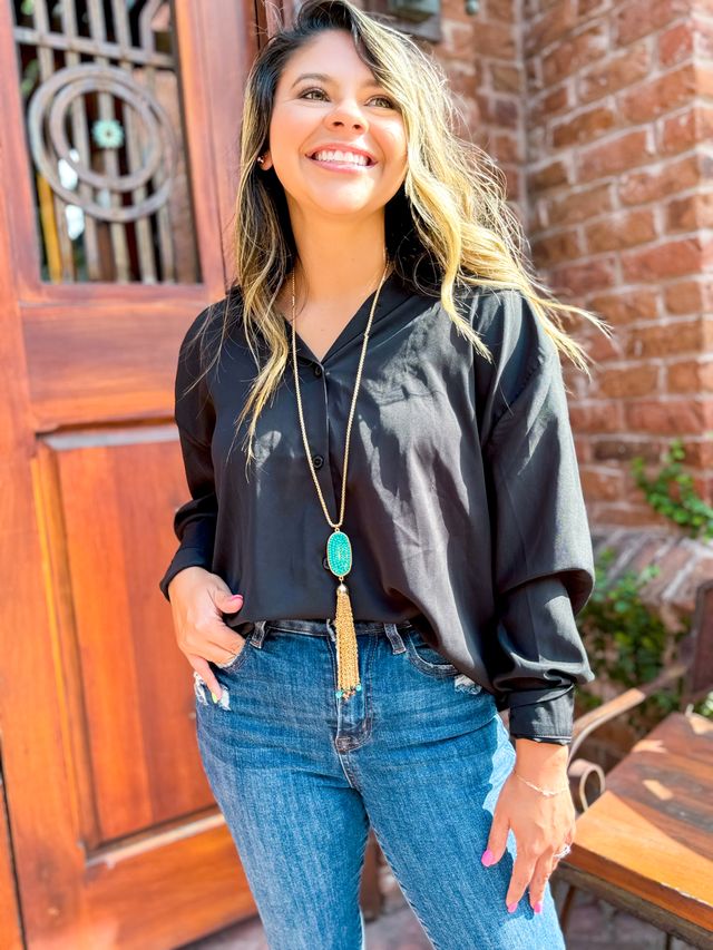 Kathryn Button-Up, Black