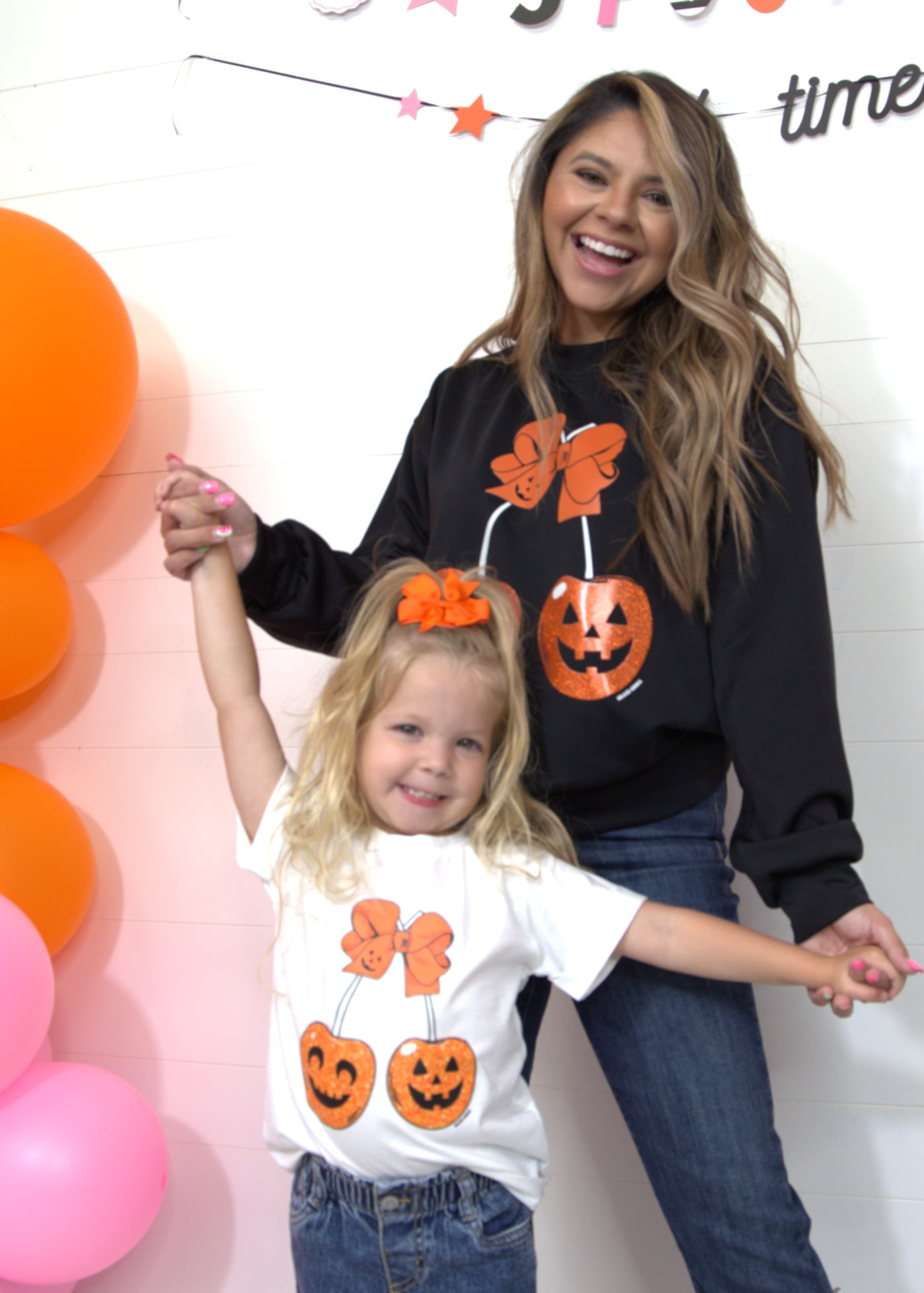 Cherry Pumpkin Black Athletic Sweatshirt