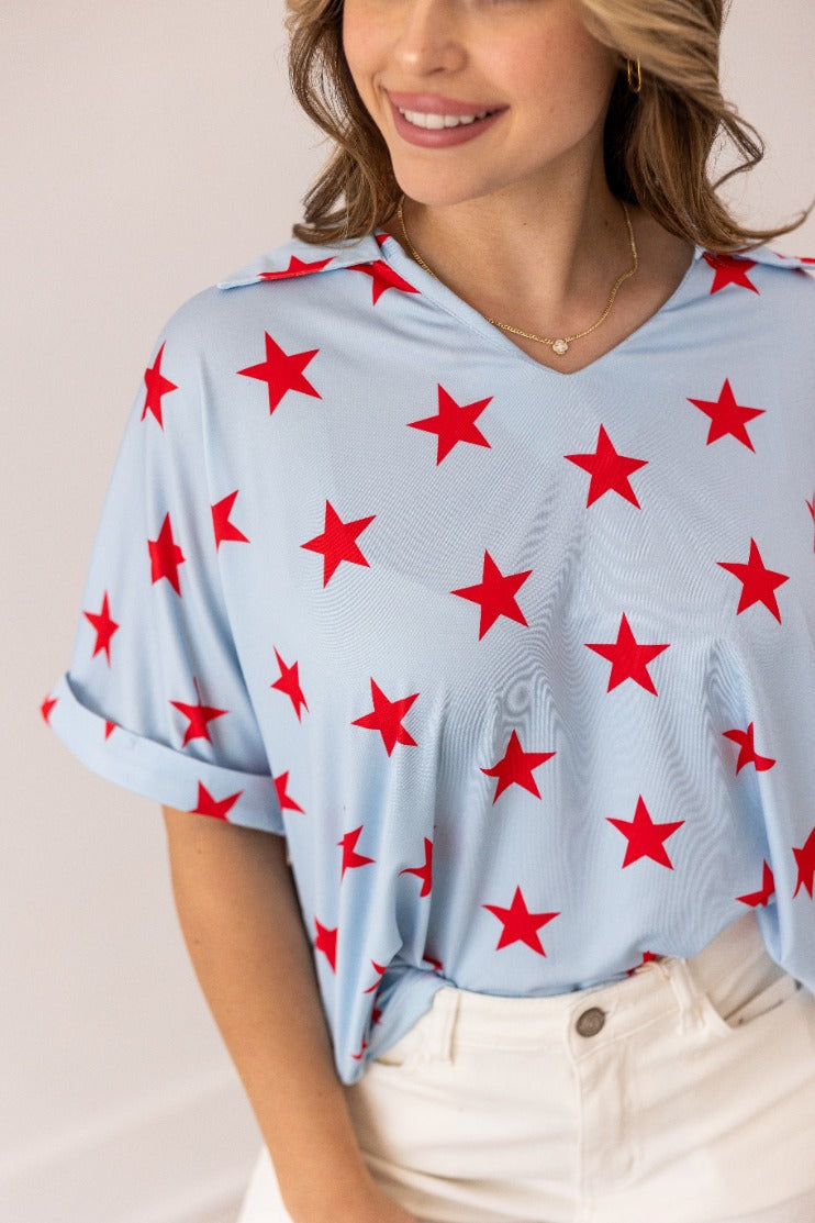 The Cara Light Blue Stars