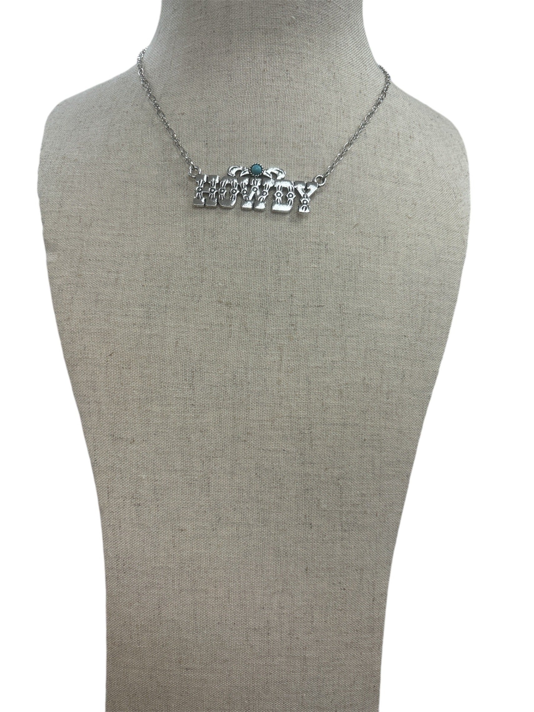 Silver Howdy Dainty necklace