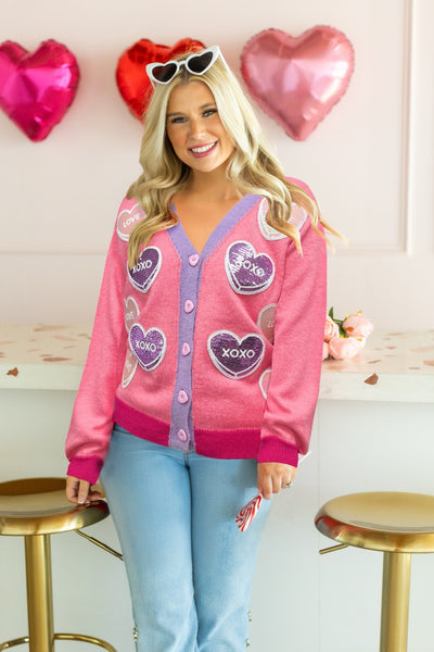 Heart Pink Cardigan