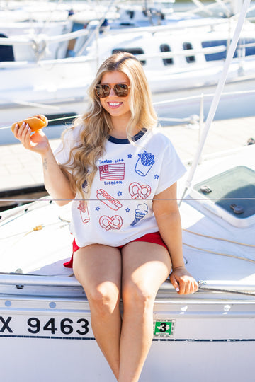 "Freedom" Sequin Embroidered Top