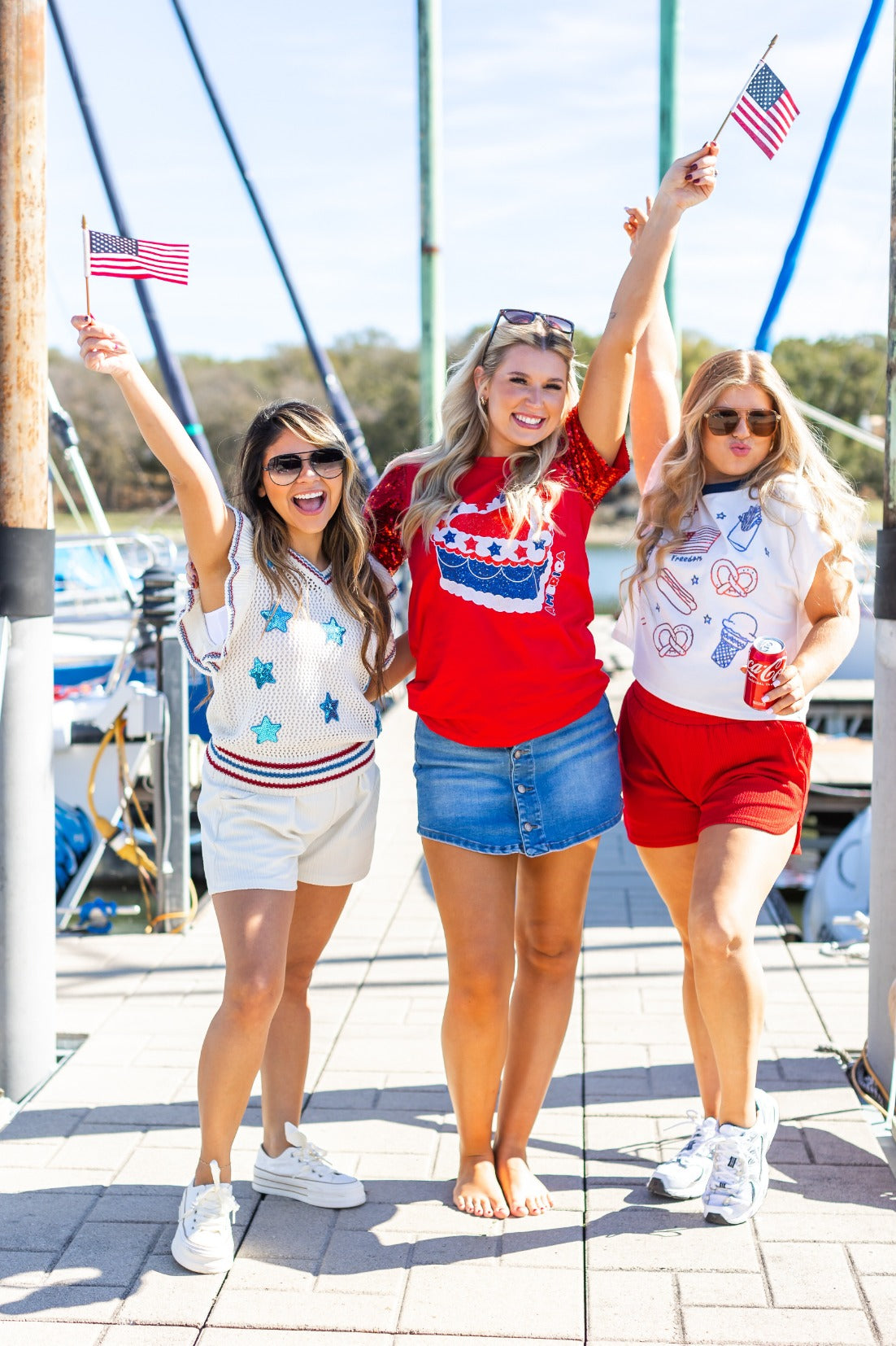 "Freedom" Sequin Embroidered Top