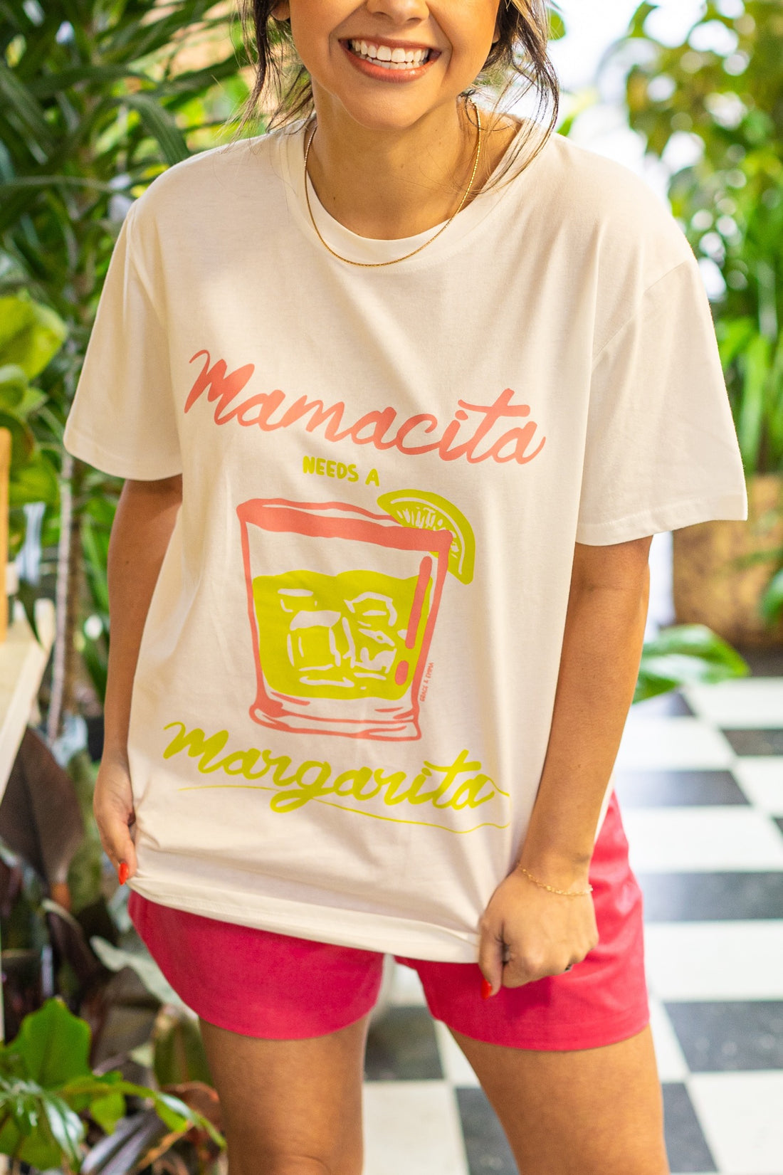 Mamacita Needs a Margarita on White Tee Shirt