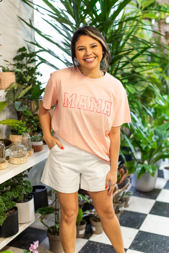 MAMA on Pink Tee Shirt