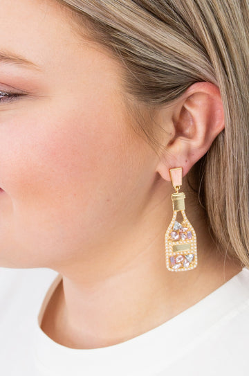 Champagne Bottle Earrings