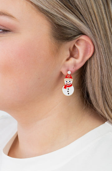 Snowman Earrings