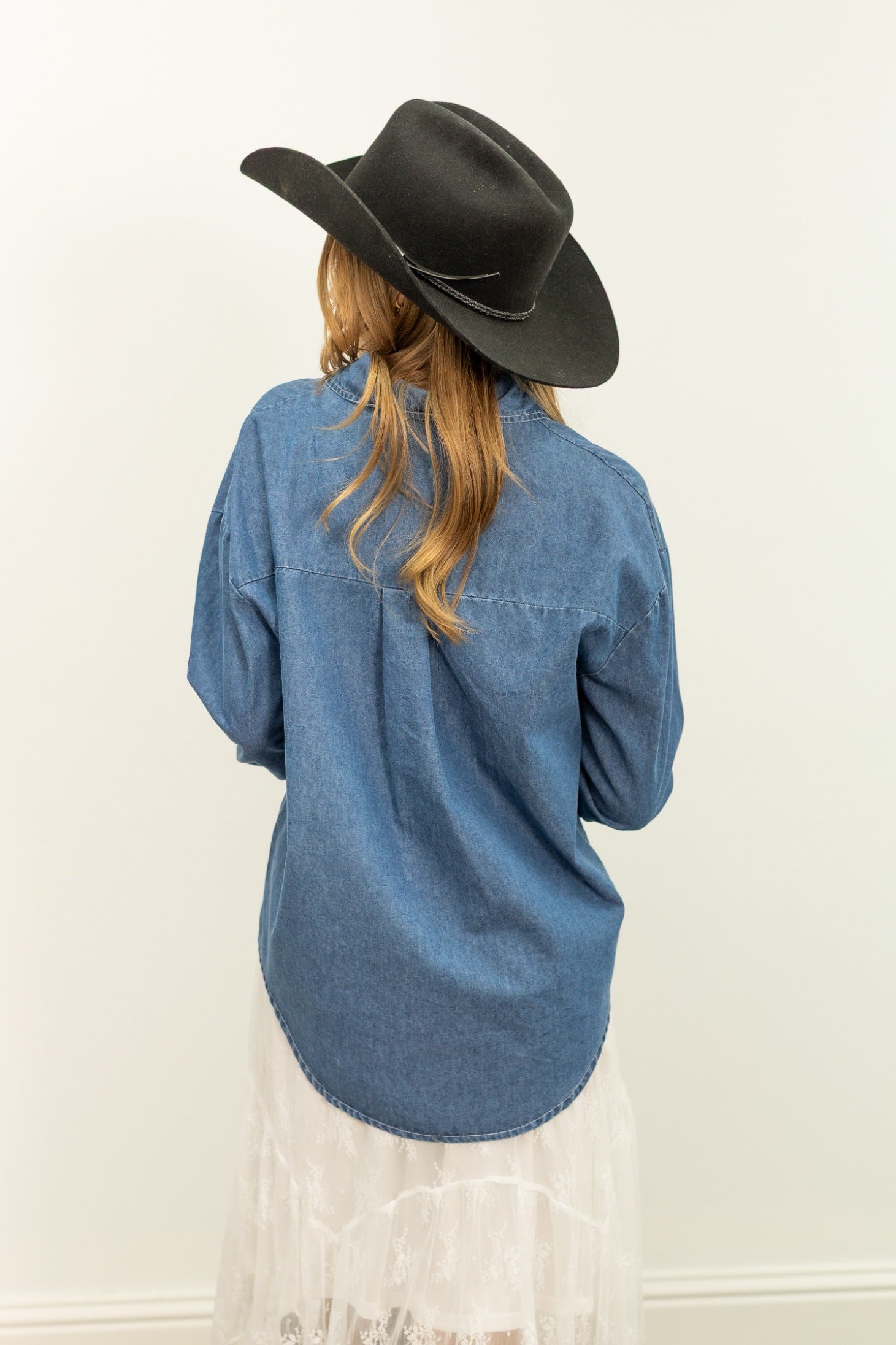 Kathryn Classic Button-Up, Chambray