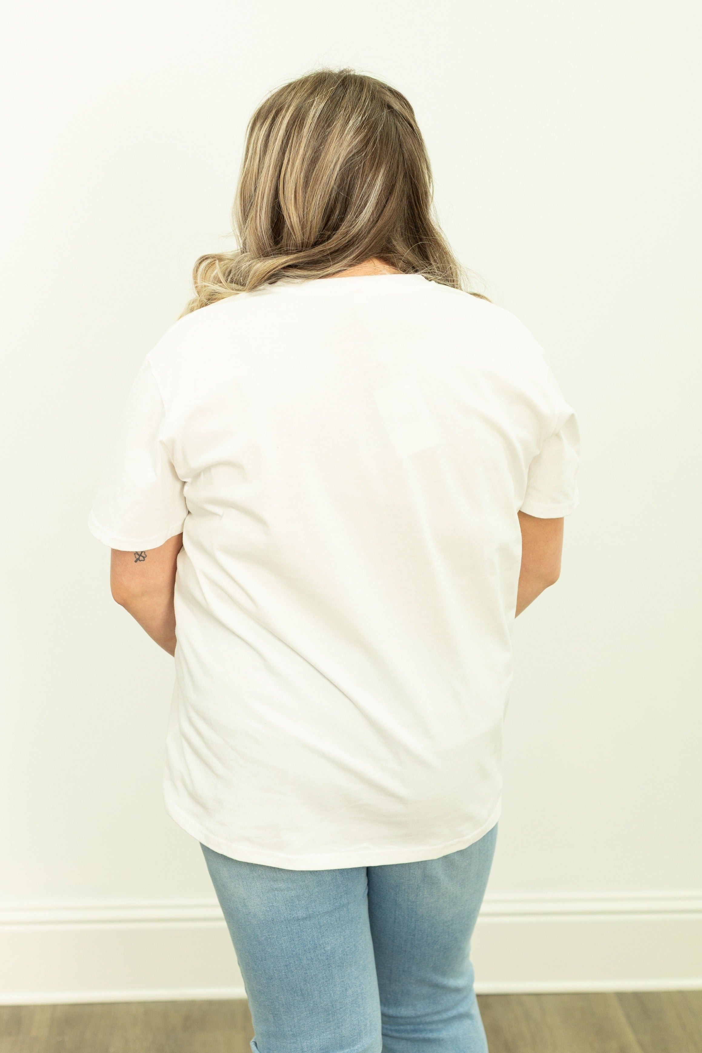 Pumpkin Spice on White Tee Shirt Blank