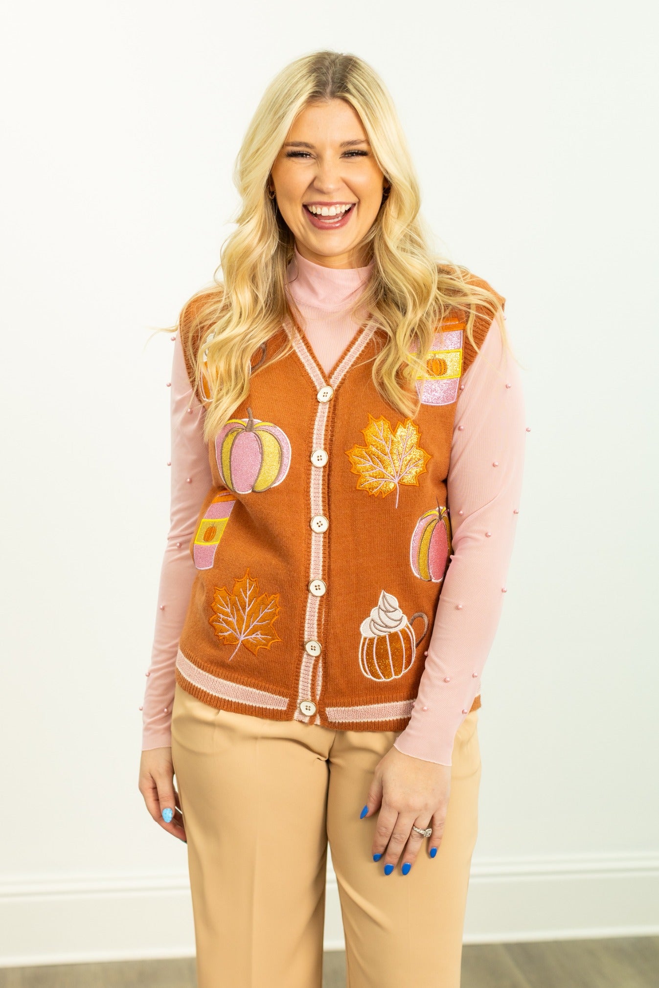 Glitter Fall Elements Sweater Vest