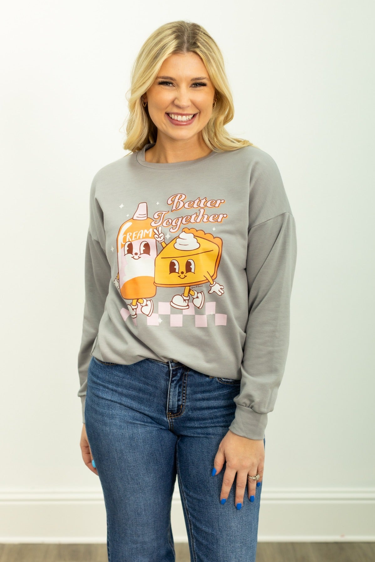 Better Together Light Weight Sweatshirt, Grey