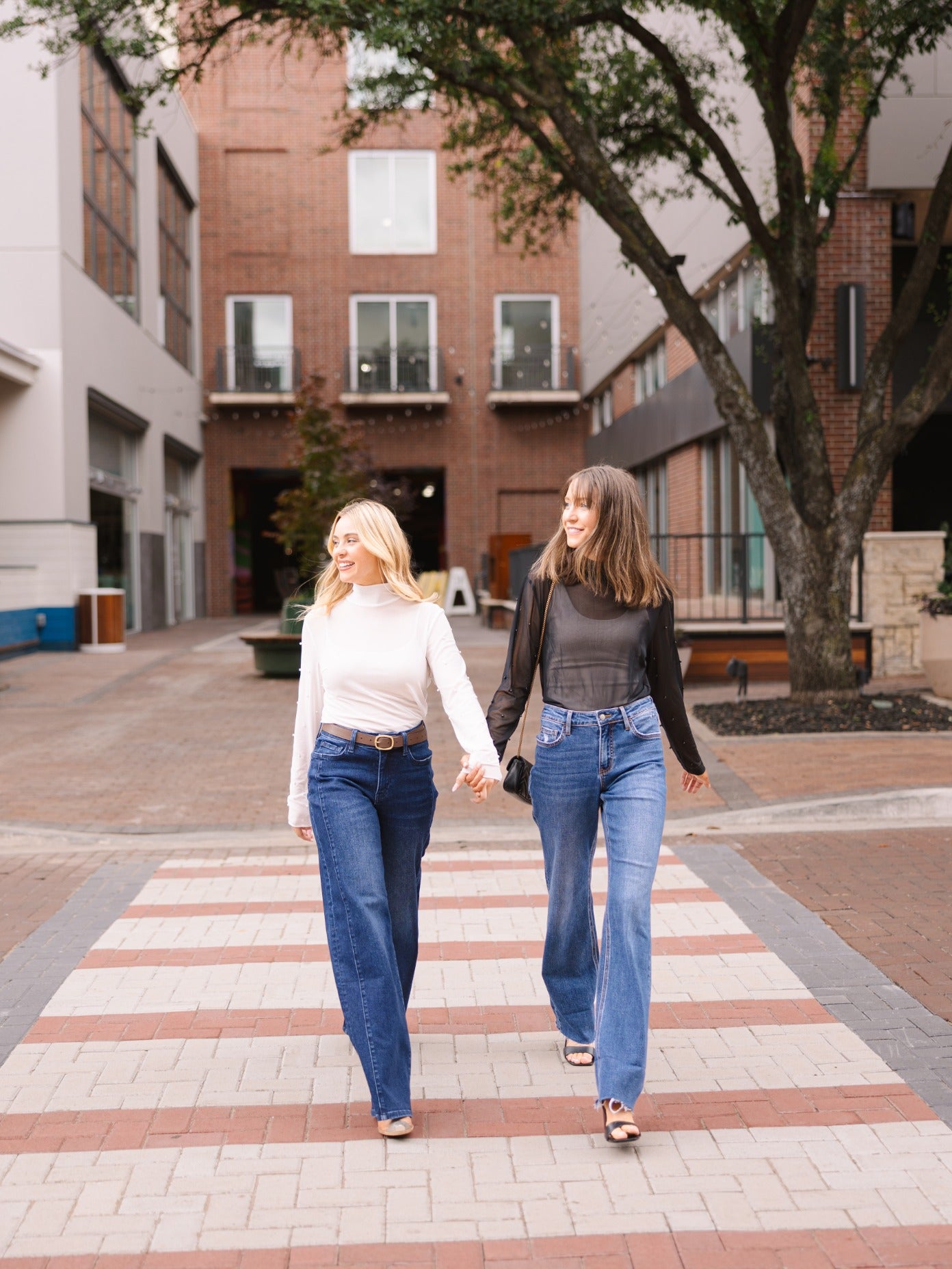 Mock Neck Mesh Top with Pearl Detail, White