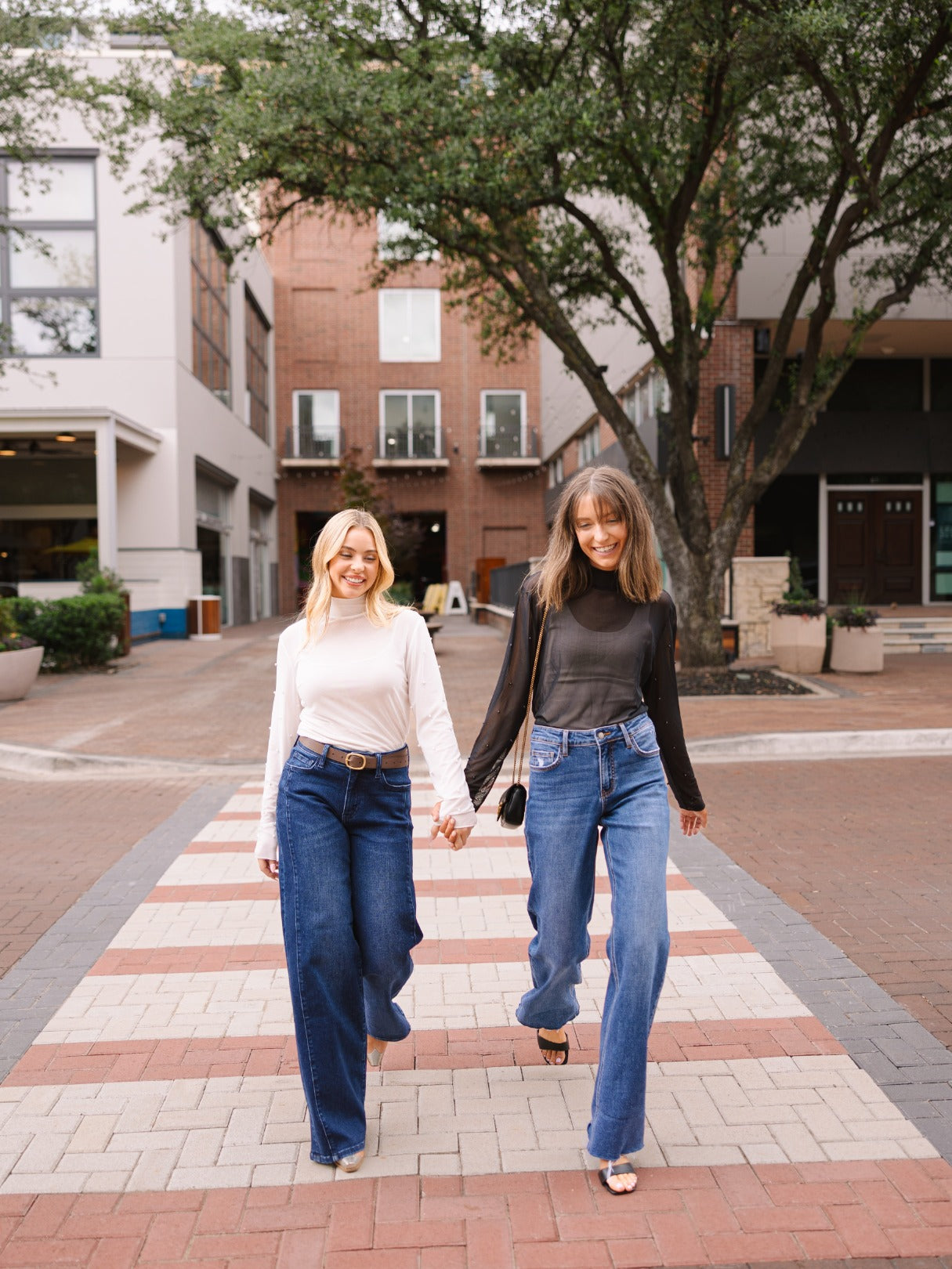 Mock Neck Mesh Top with Pearl Detail, White