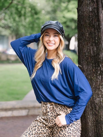 Long-sleeve Crewneck, Navy