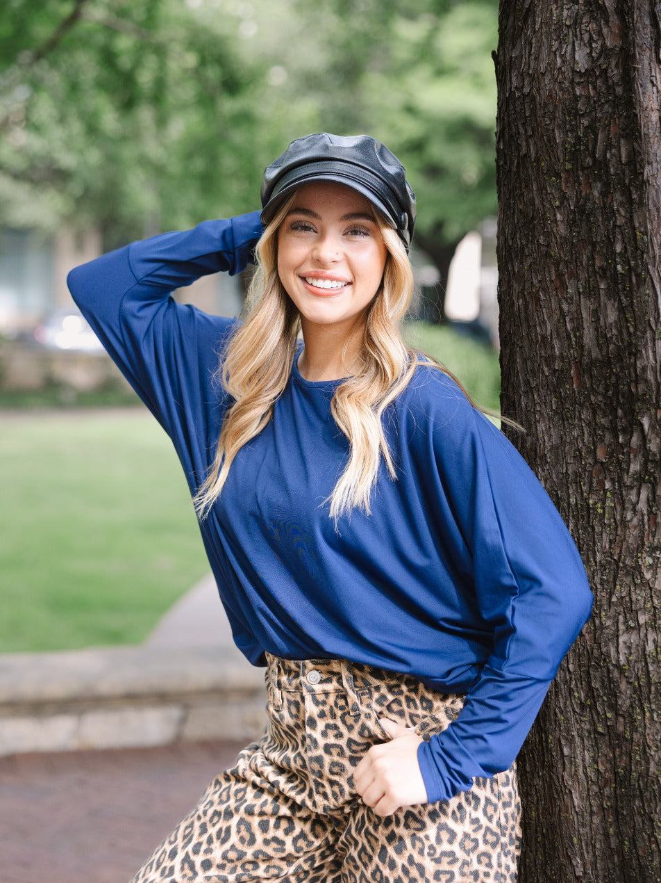 Long-sleeve Crewneck, Navy