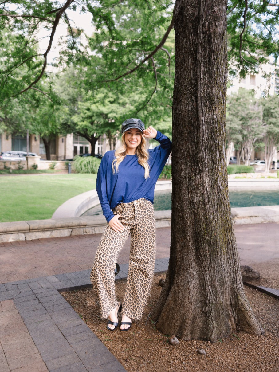 Long-sleeve Crewneck, Navy