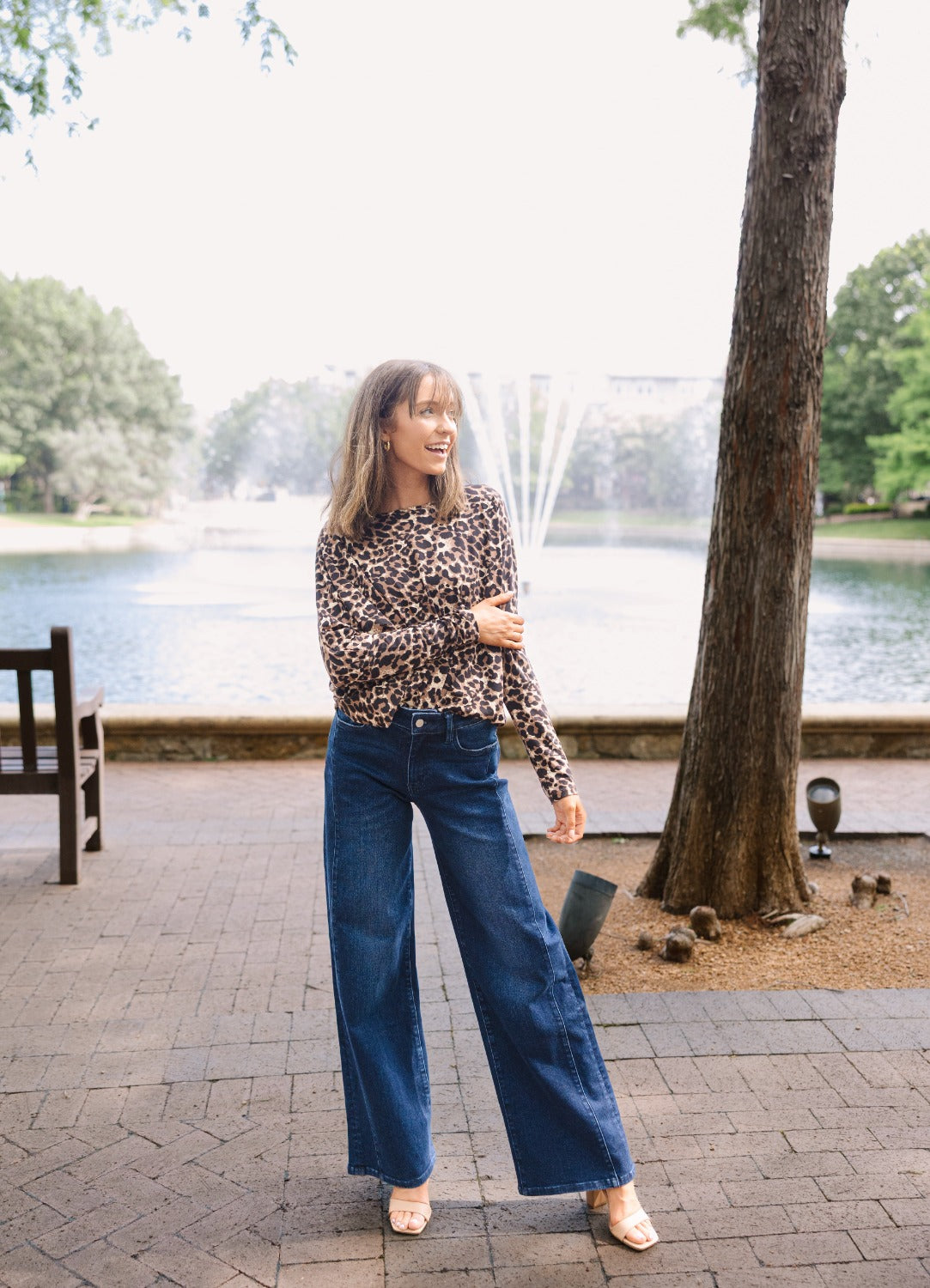 Wide Leg Jeans, Dark Wash