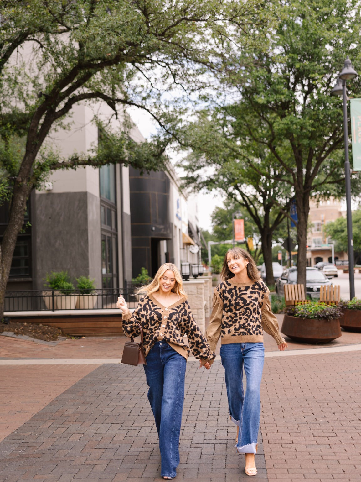 Cropped Cardigan Sweater, Leopard