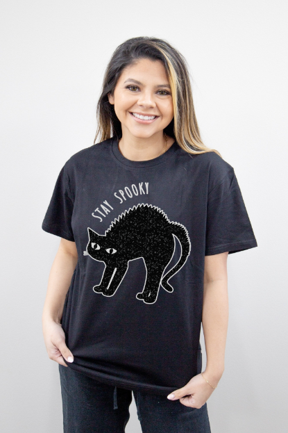 Stay Spooky on Black Tee Shirt