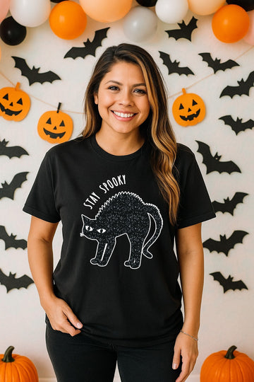 Stay Spooky on Black Tee Shirt