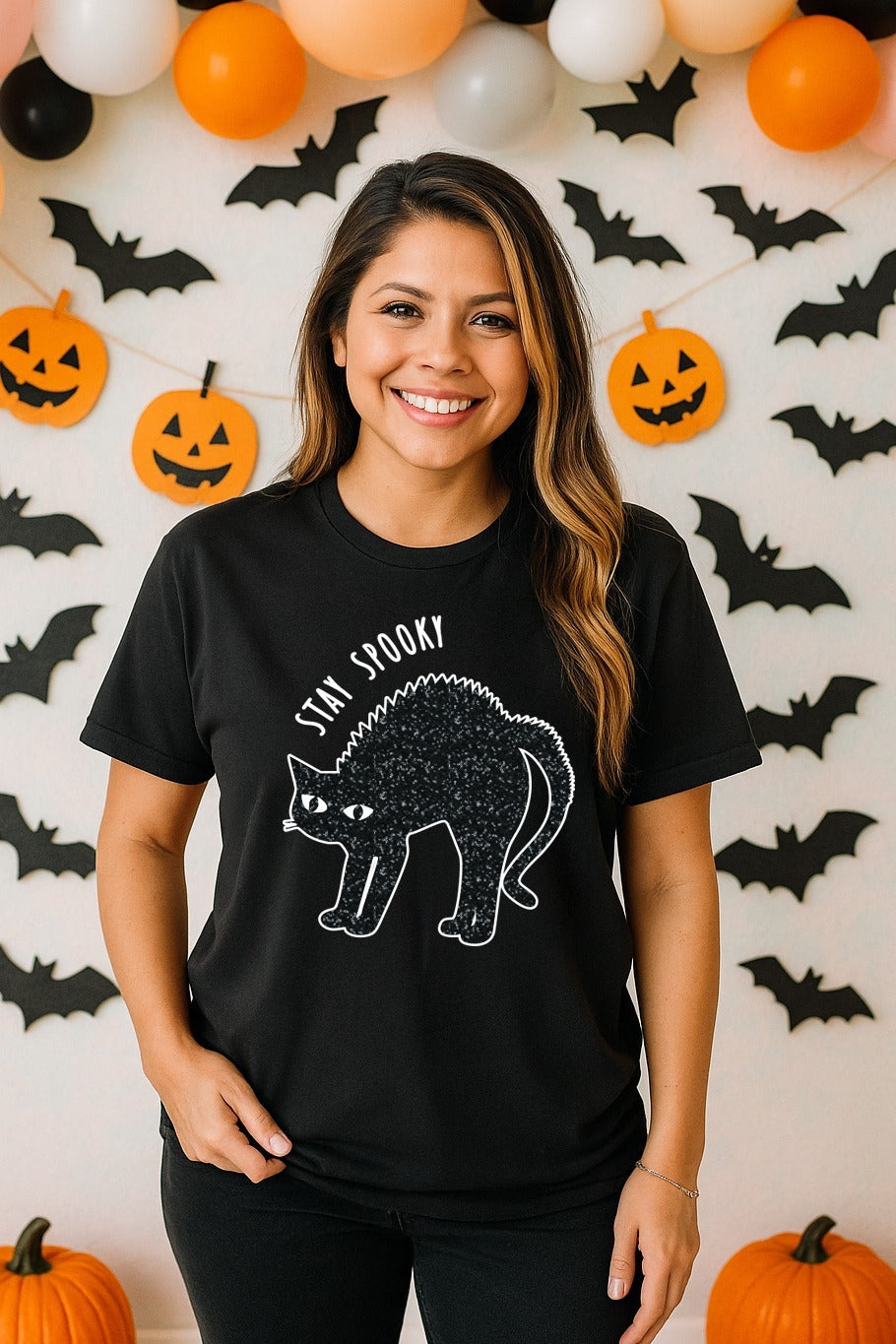 Stay Spooky on Black Tee Shirt
