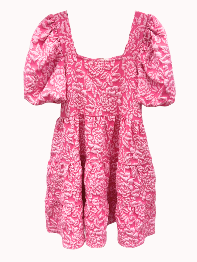 dolly and delicious pink dress Dolly Doll Jacquard Dress