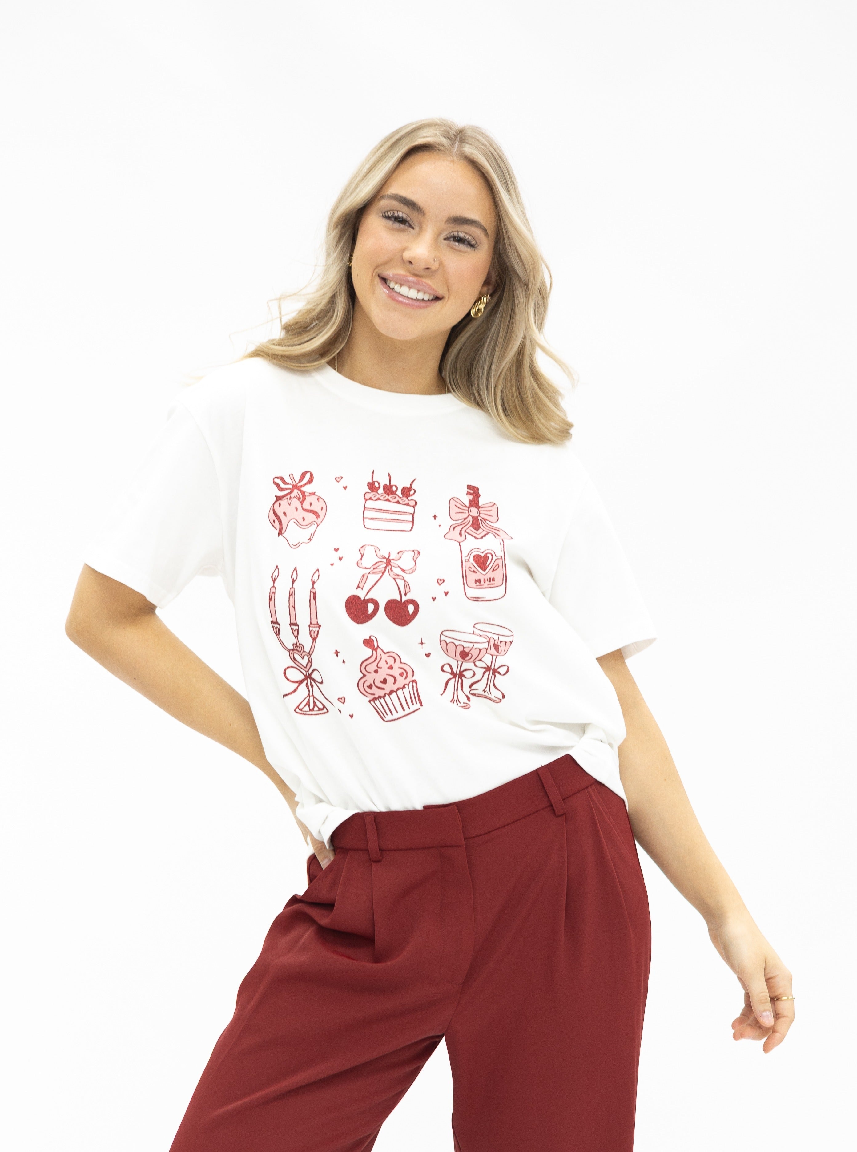 My Sweet Valentine on white Tee shirt Blank