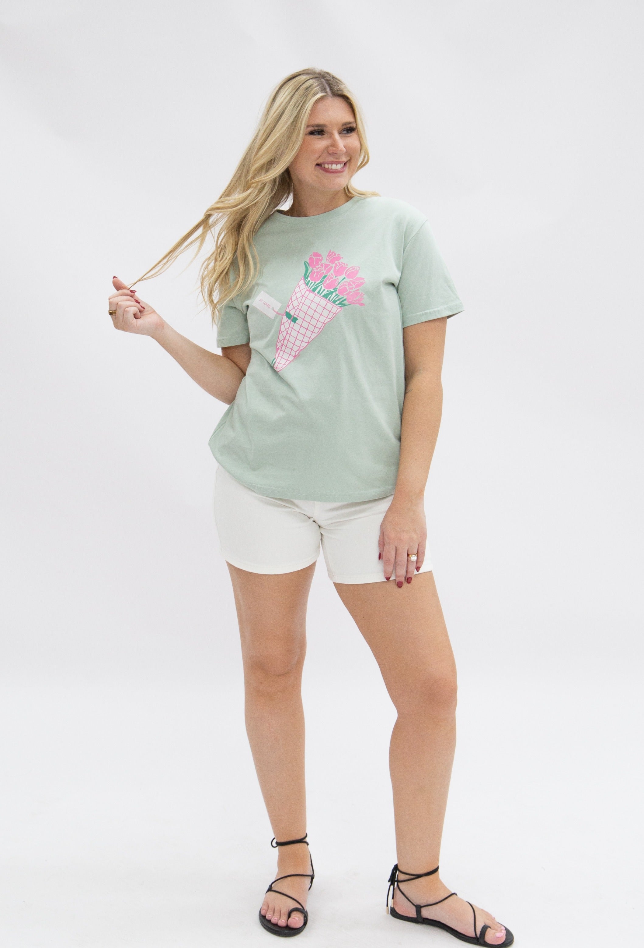 So Loved on Sage Tee Shirt