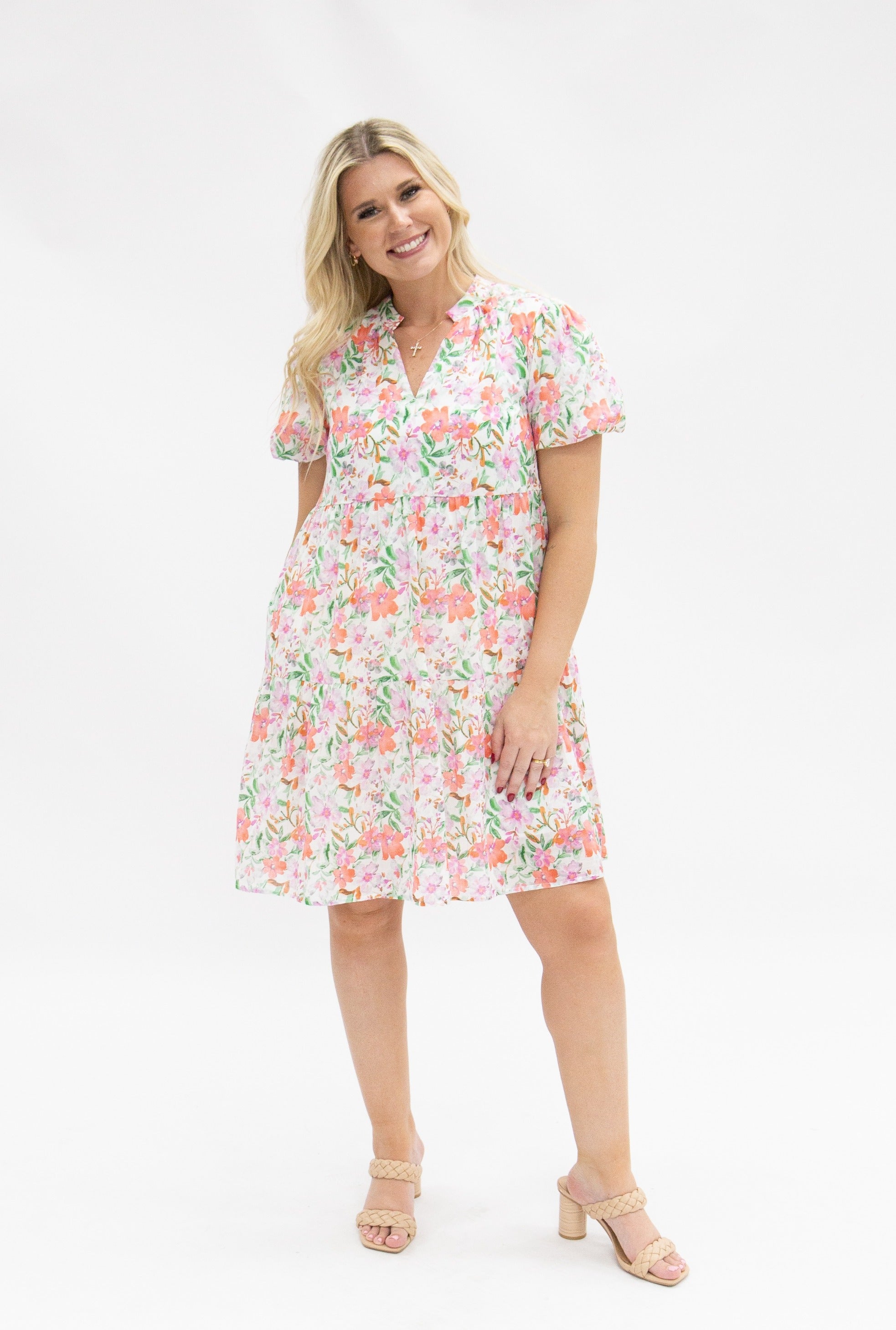 Watercolor Floral Dress