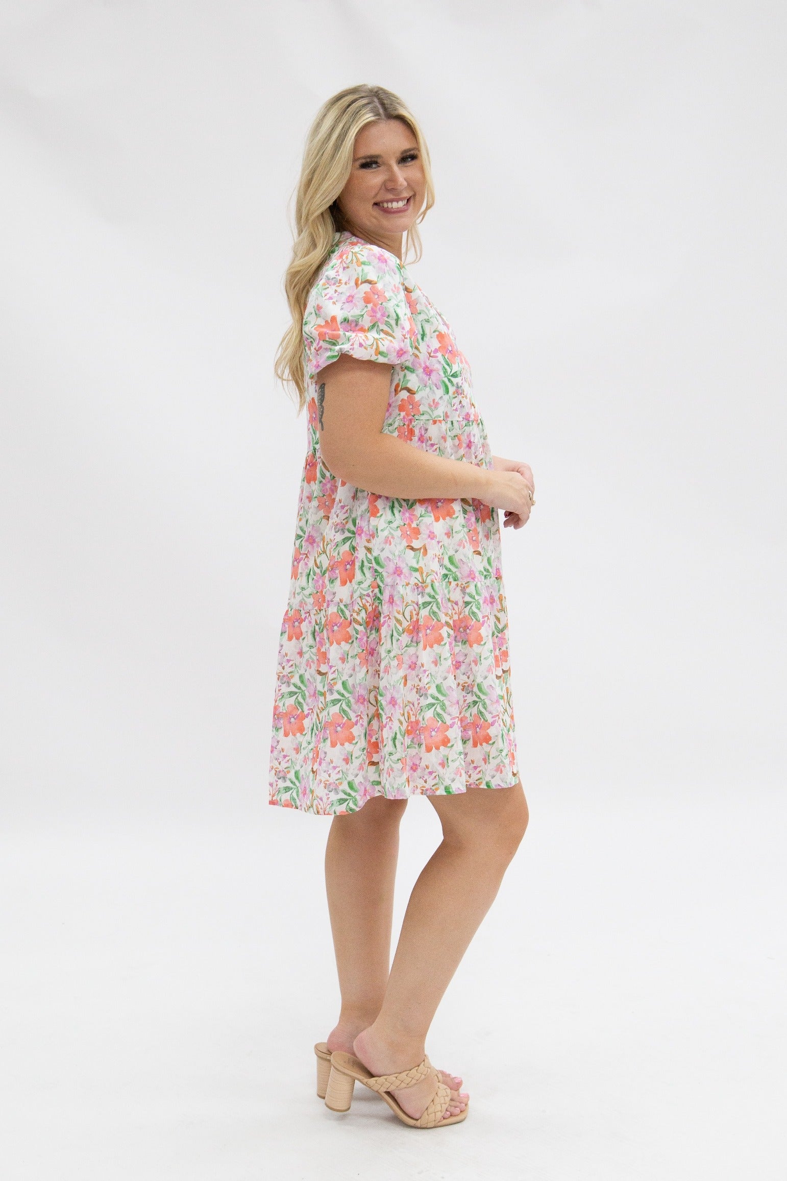 Watercolor Floral Dress