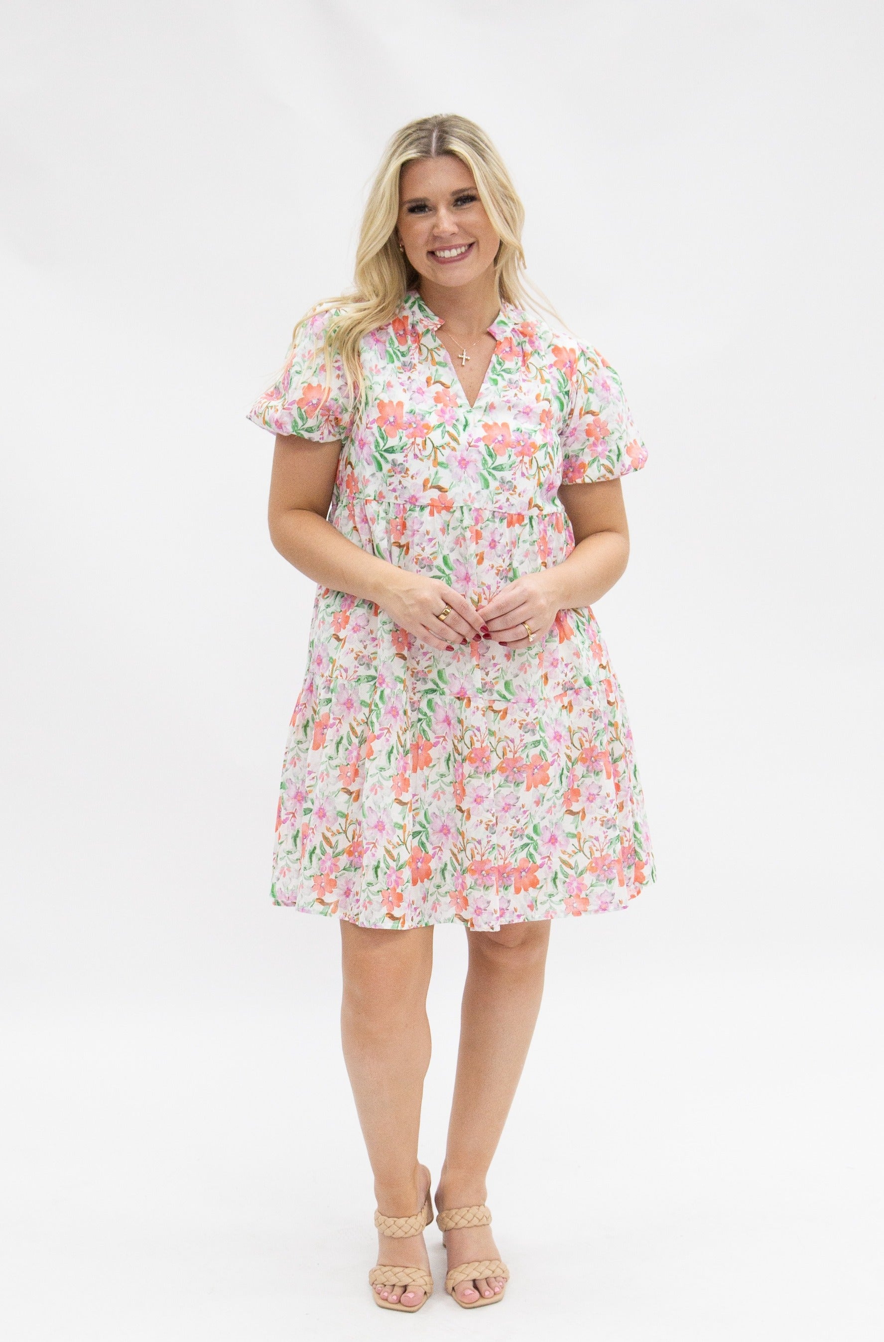 Watercolor Floral Dress