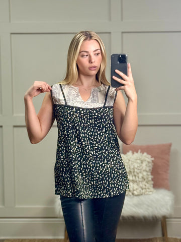 Boho Breeze Blouse, Black & White