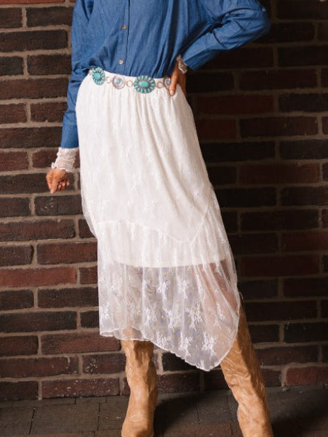 Lace Skirt, Ivory