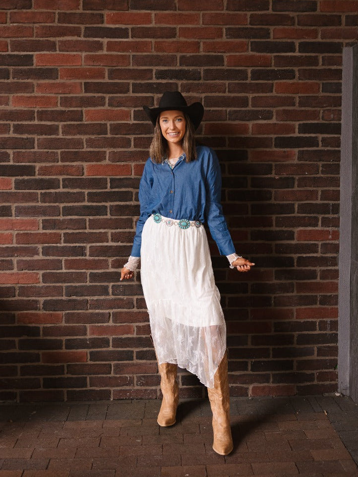 Lace Skirt, Ivory