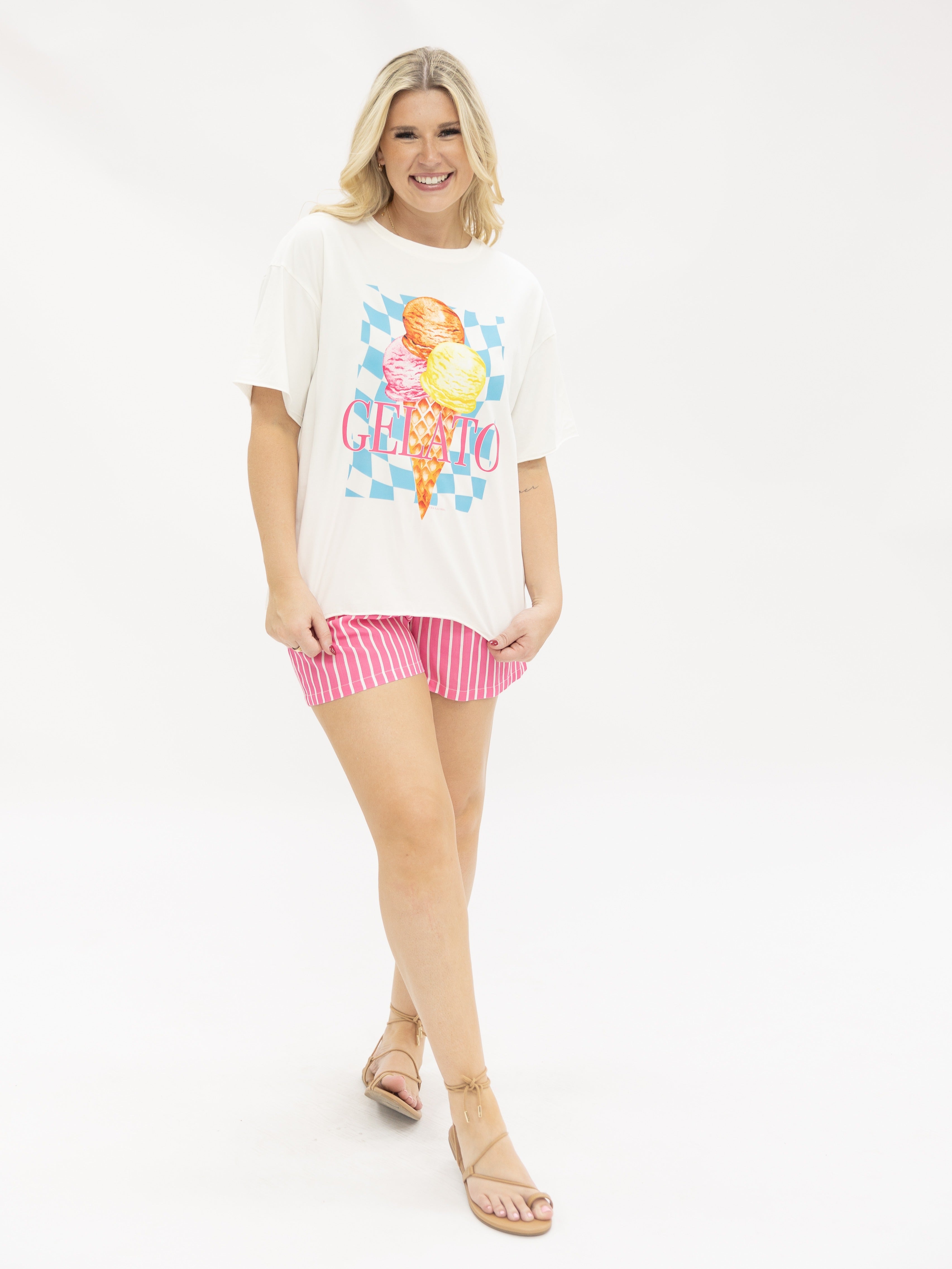 Gelato On White Relaxed Fit Tee