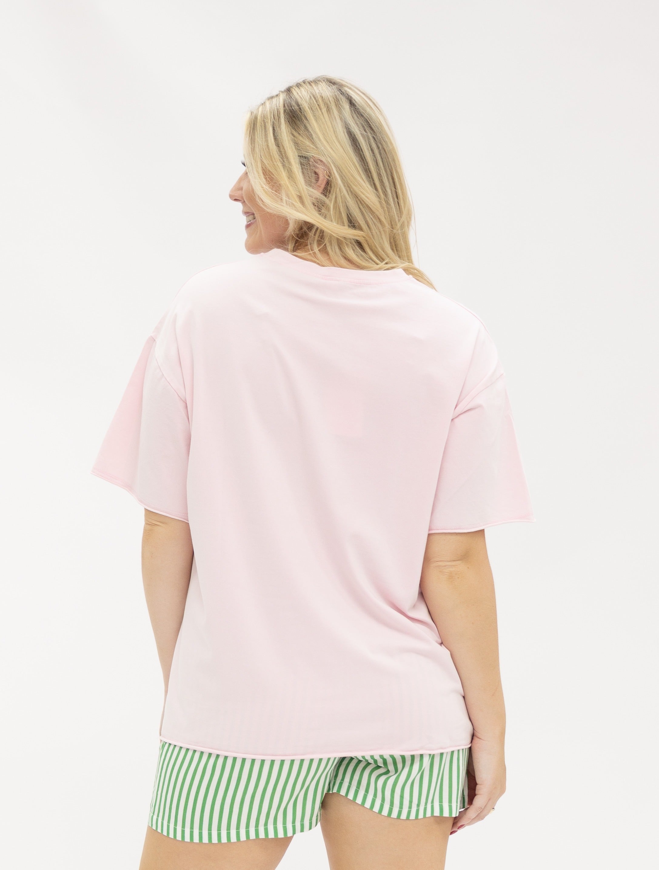 Espresso Martini on Pink Tee Shirt