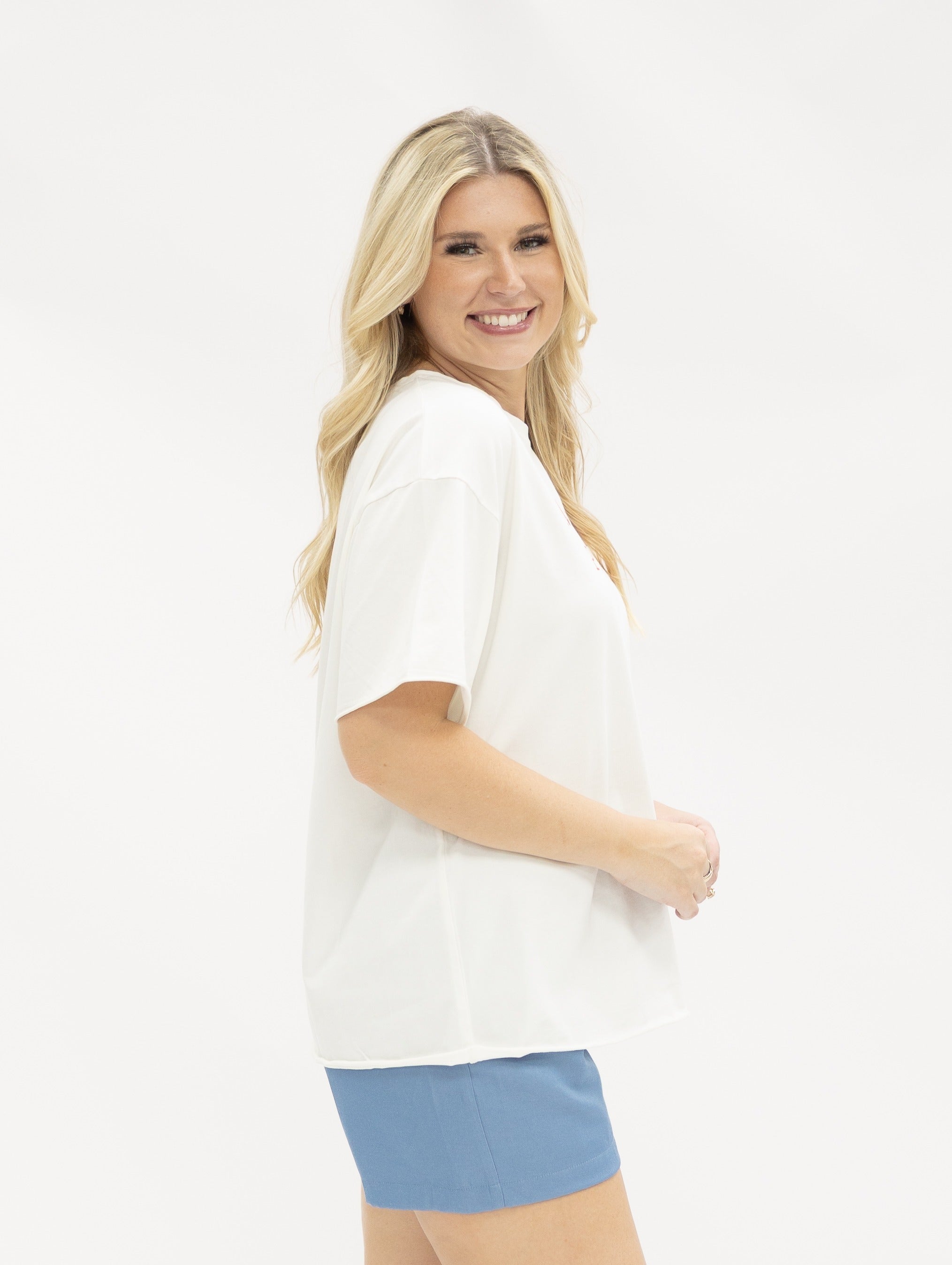 Mas Tequila Por Favor on White Relaxed Fit Tee