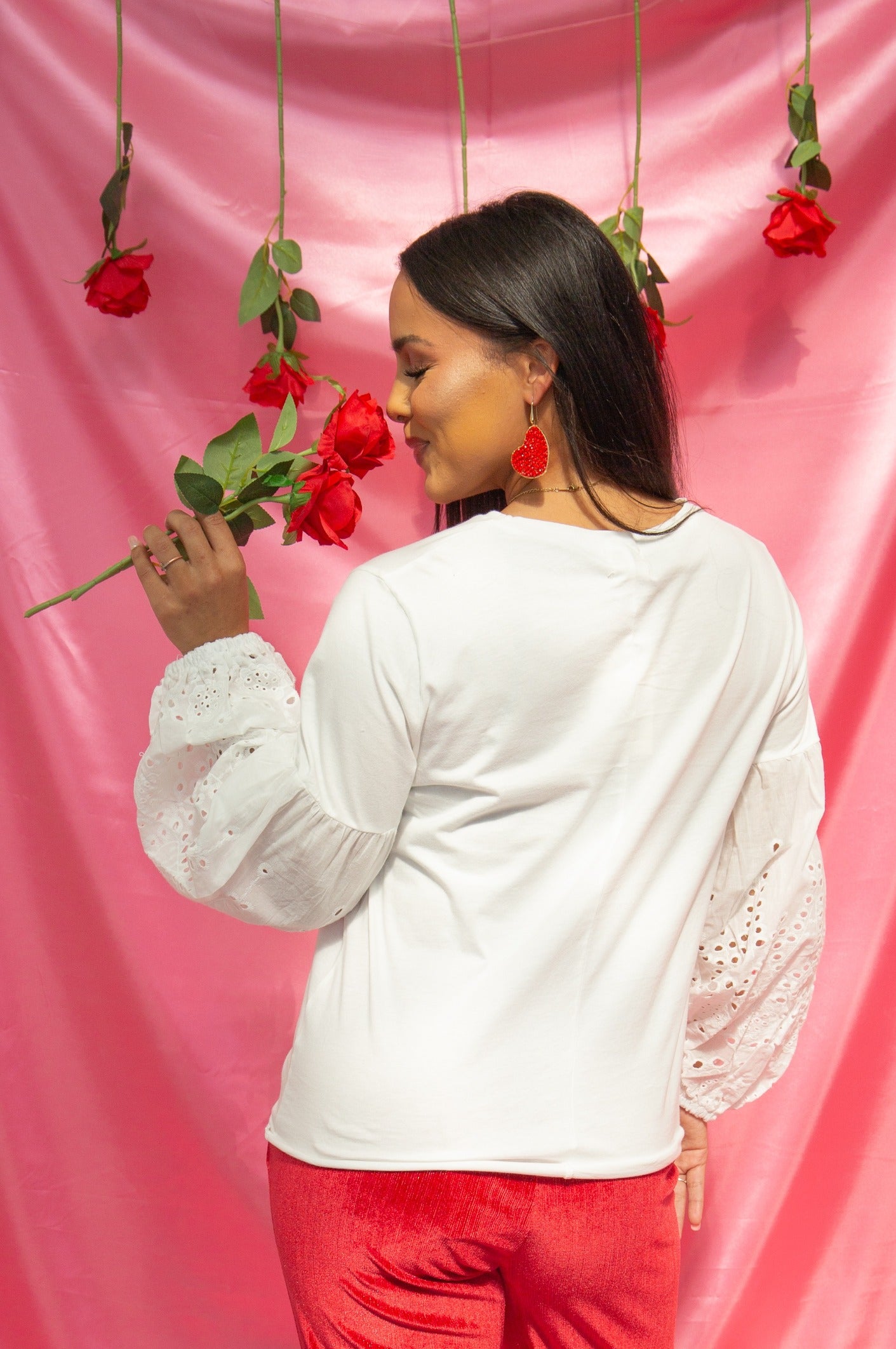 Treat Yourself Top with Front Tie, White