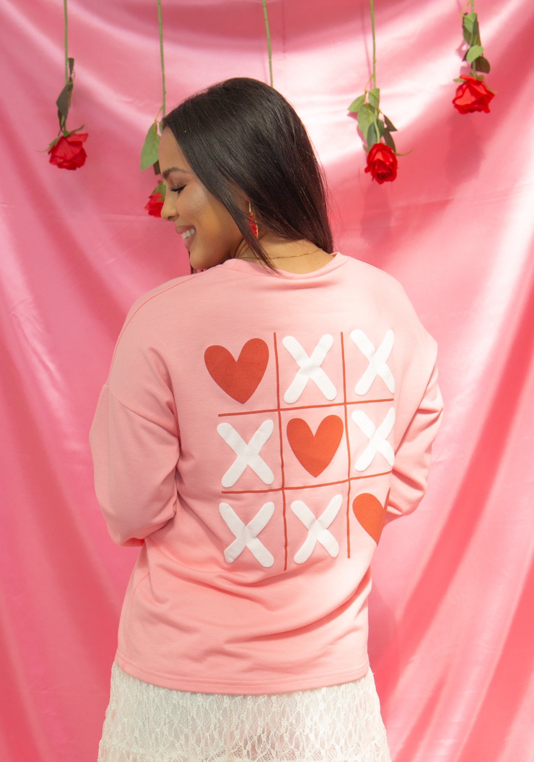 Love Wins on Light Weight Sweatshirt, Pink