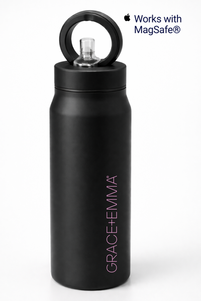 Grace + Emma MagSafe Tripod Water Bottle in Black, Red, White, and Blue