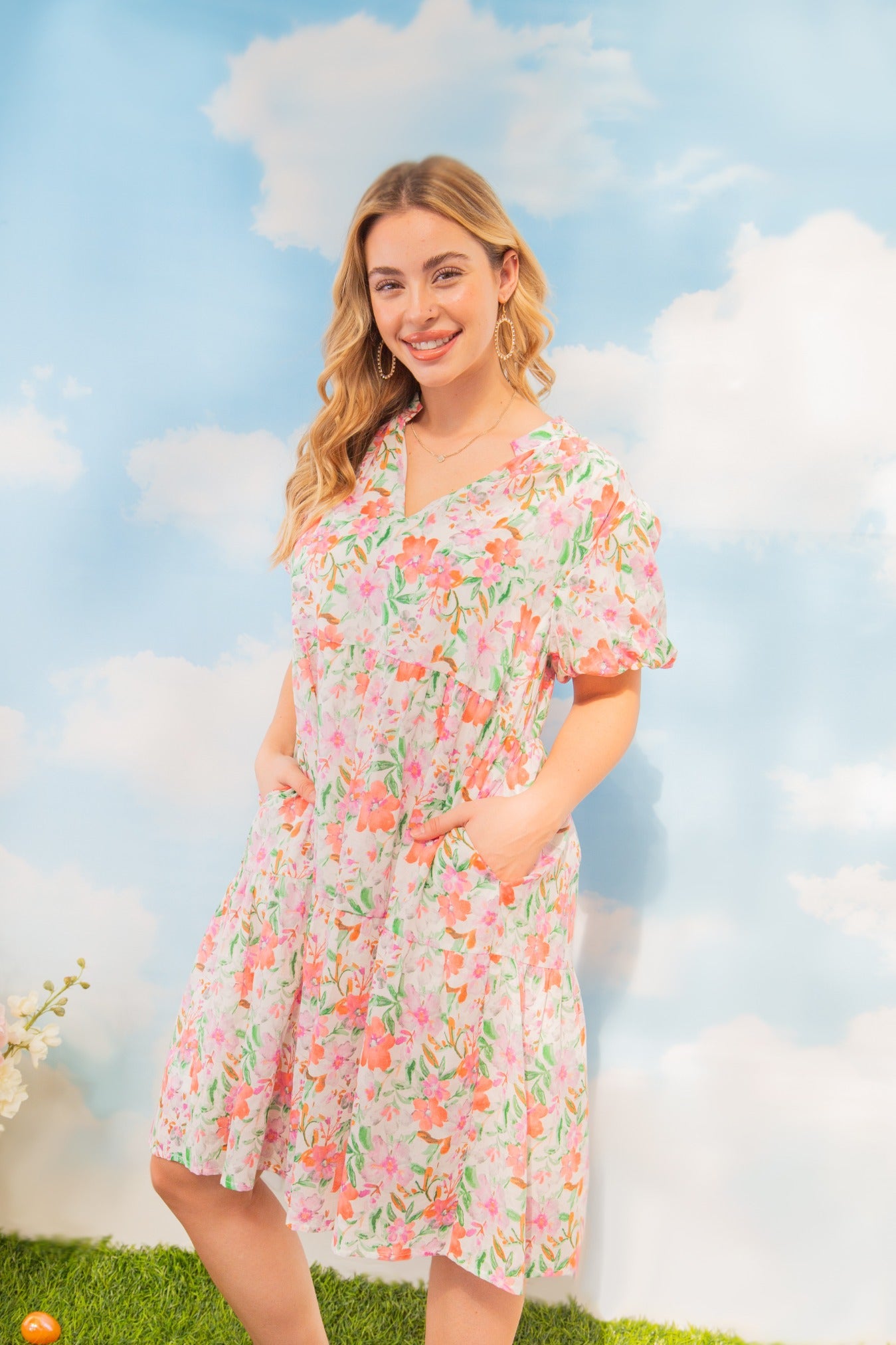 Watercolor Floral Dress