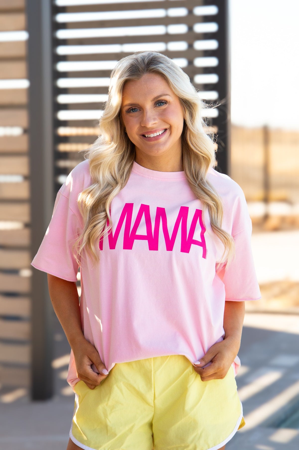 MAMA on Pink Relaxed Fit Tee