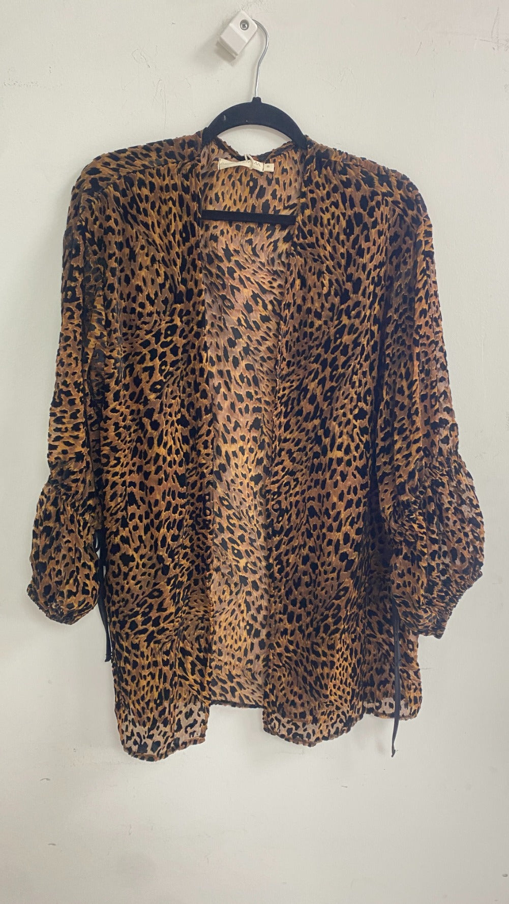 Leopard Burnout Velvet Kimono
