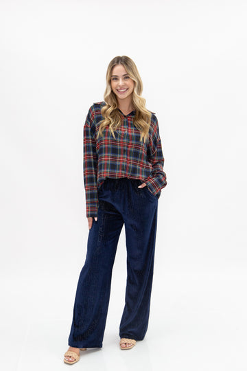 Kathryn Button-Up, Red Plaid