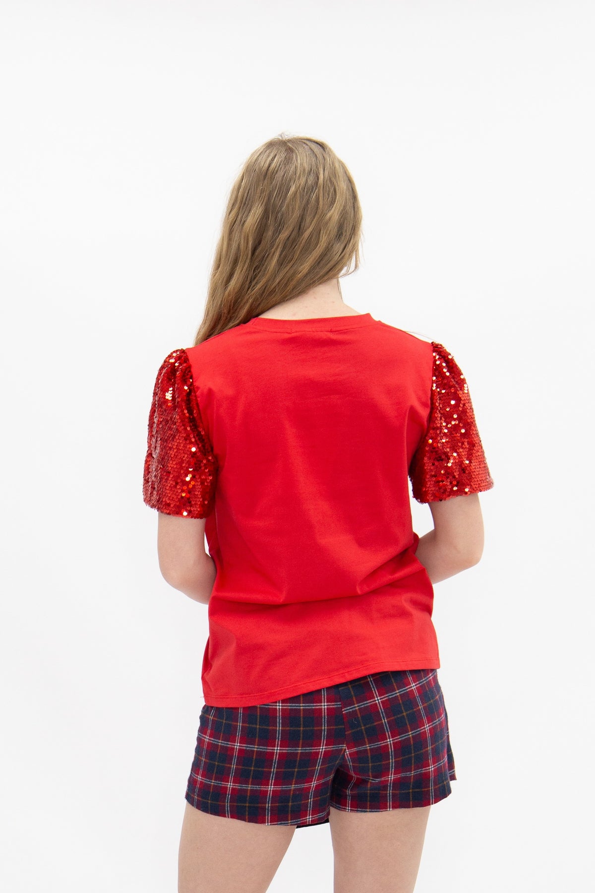 Christmas Cocktails on Princess Top, Red