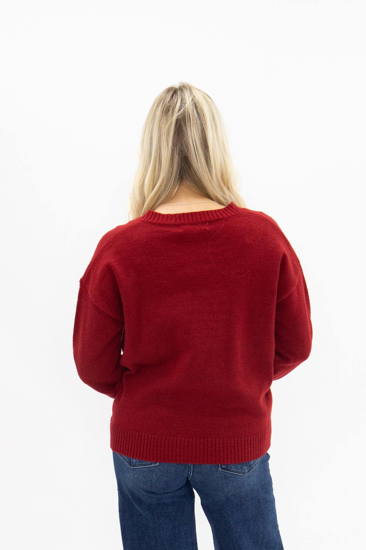 Horse Shoe on a Red Sweater