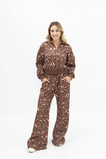 Bandana Print Quarter Zip Set
