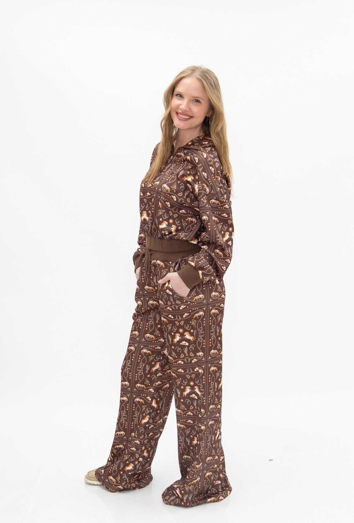Bandana Print Quarter Zip Set