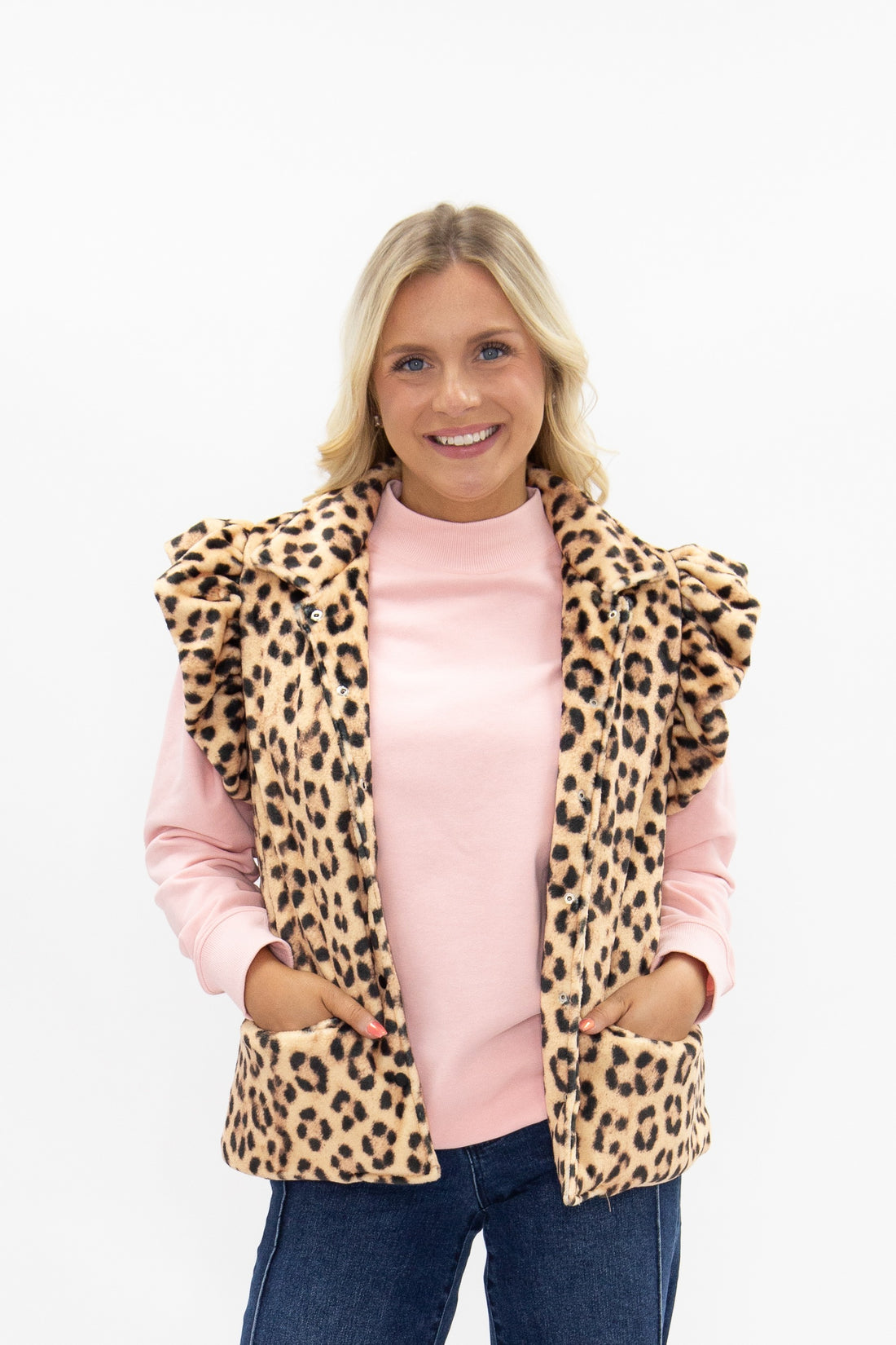 Leopard Fuzzy Vest